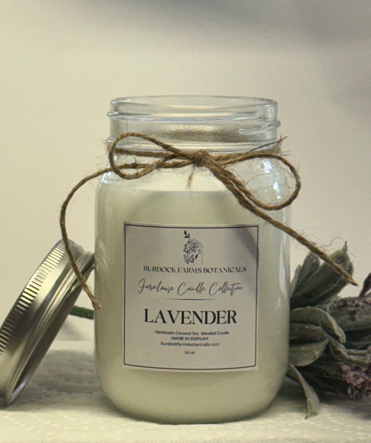 Mason Jar, 16 oz, Farmhouse kitchen candle
