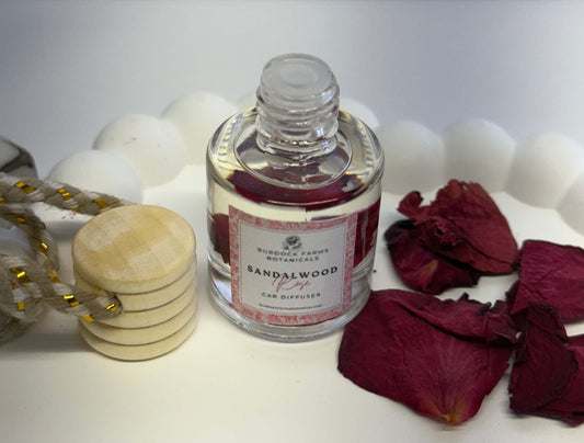 Refillable car diffuser with calming scents