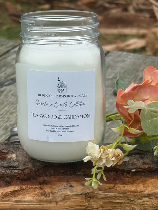 Mason Jar, 16 oz, Farmhouse kitchen candle