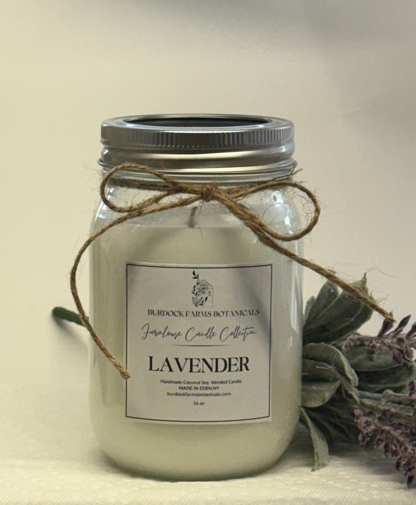 Mason Jar, 16 oz, Farmhouse kitchen candle