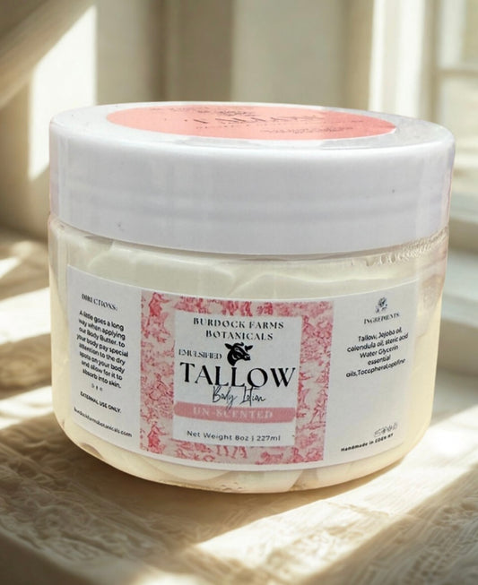 Tallow Whipped grass fed body Lotion , 6 oz calendula infused,natural,nourishing,moisturizing, all skin types