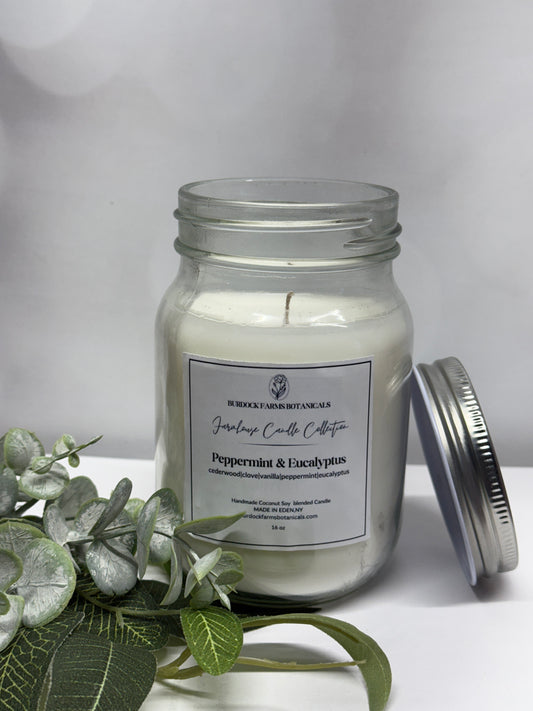 Mason Jar, 16 oz, Farmhouse kitchen candle.