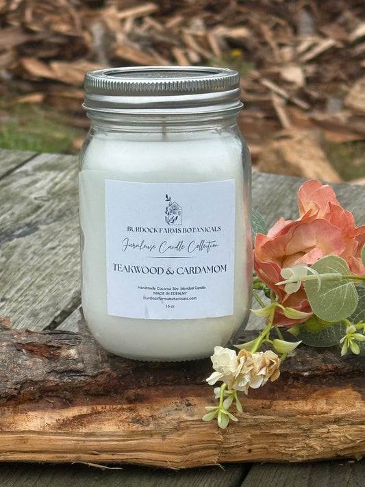 Mason Jar, 16 oz, Farmhouse kitchen candle